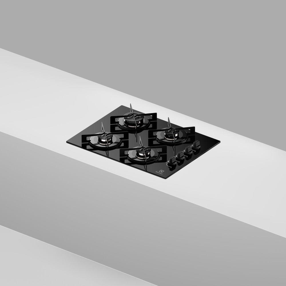 Cooktop 4 Bocas a Gás Electrolux Mesa de Vidro Efficient Grade de Aço Fosco (KE4GR) - 4