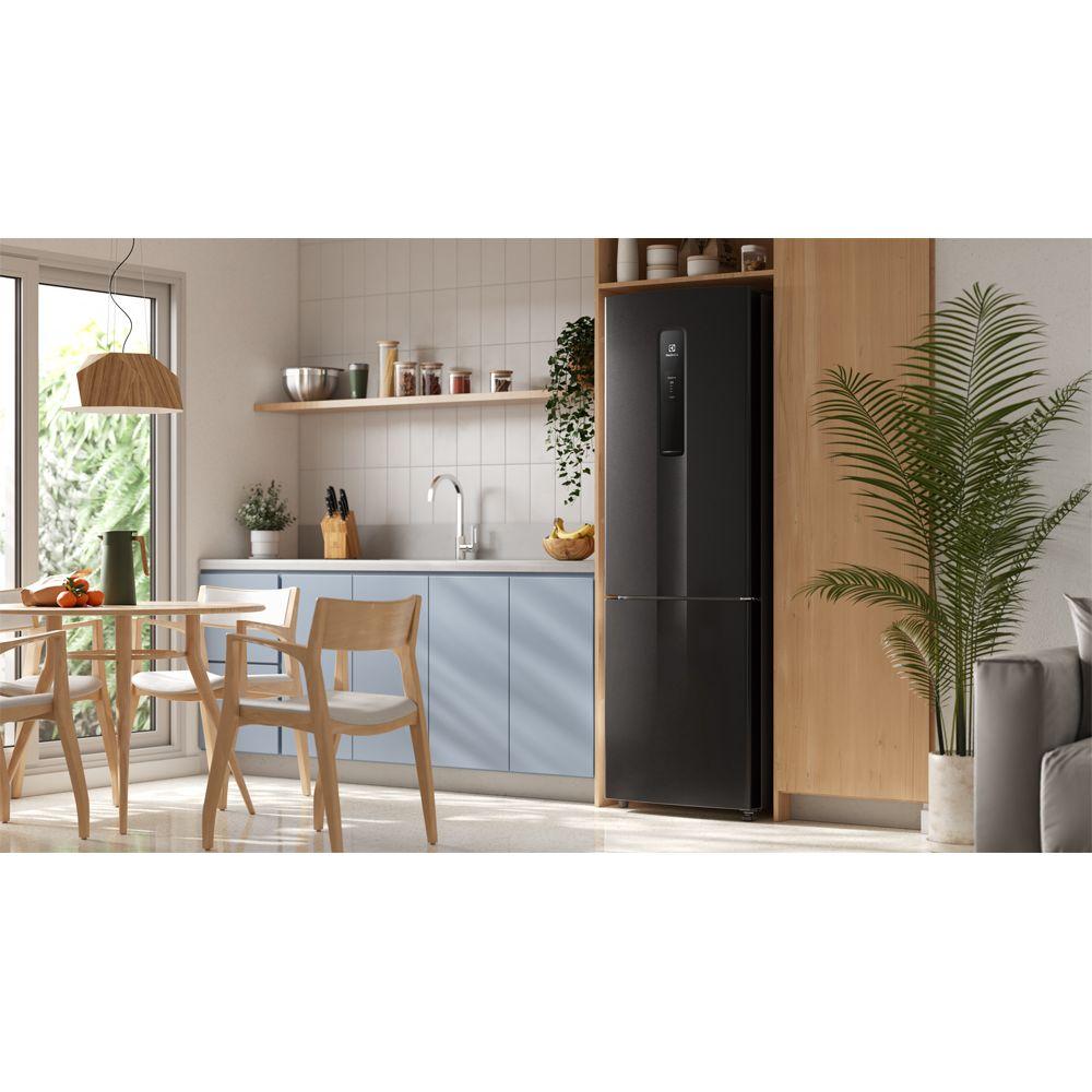 Geladeira Electrolux Frost Free Inverter 400L Efficient AutoSense e Rapid Freeze Inverse Black Inox Look (IB6B) - 10