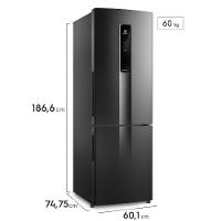 Geladeira Electrolux Frost Free Inverter 400L Efficient AutoSense e Rapid Freeze Inverse Black Inox Look (IB6B) - 2