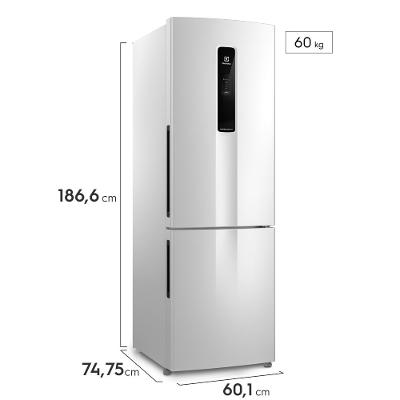 Geladeira Electrolux Frost Free Inverter 400L Efficient AutoSense e Rapid Freeze Inverse Branca (IB6)