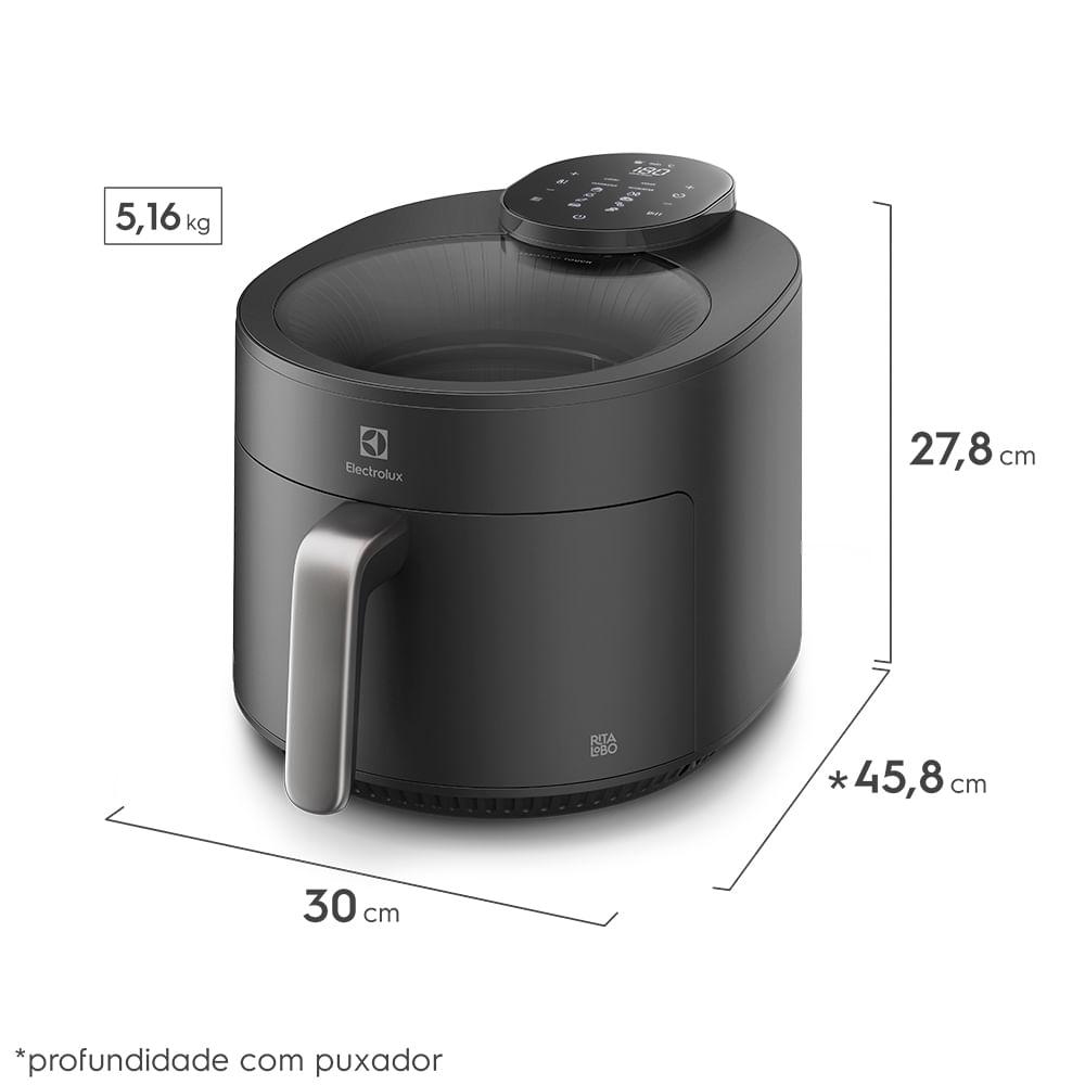 Air Fryer Electrolux por Rita Lobo 5,1L Cinza Expert c/Visor 1500W (EAF170) - 2