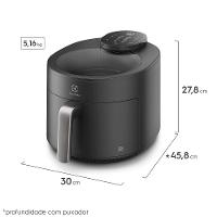 Air Fryer Electrolux por Rita Lobo 5,1L Cinza Expert c/Visor 1500W (EAF170) - 2