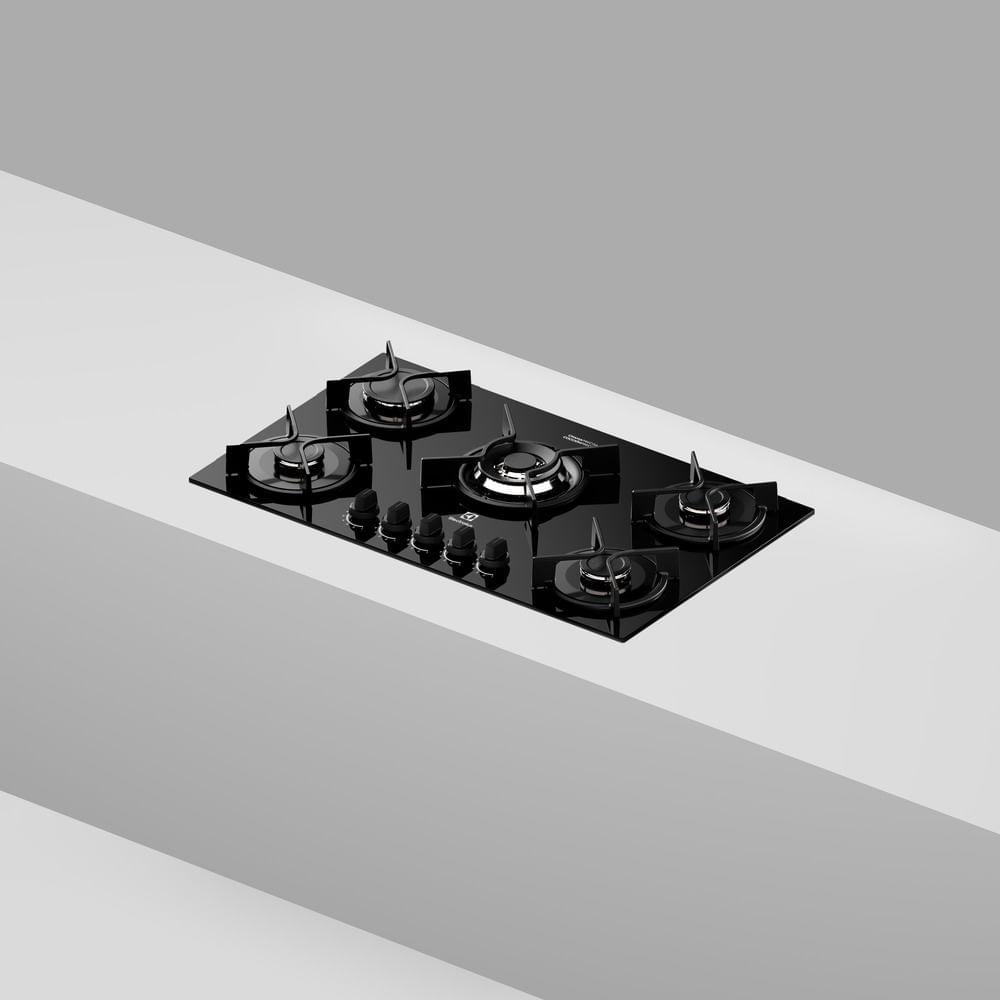 Cooktop 5 Bocas a Gás Electrolux Mesa Vidro Experience ChamaPrecisa e Multi Chama (KE5GC) - 5