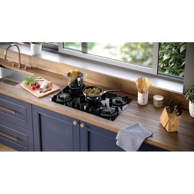 Cooktop 5 Bocas a Gás Electrolux Mesa Vidro Experience ChamaPrecisa e Multi Chama (KE5GC)