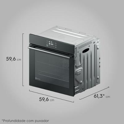 Forno de Embutir Elétrico Electrolux 80L Experience Air fryer, PerfectCook360 e Painel Touch (OE8EA)