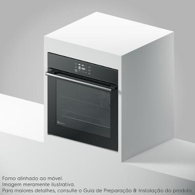 Forno de Embutir Elétrico Electrolux 80L Experience Air fryer, PerfectCook360 e Painel Touch (OE8EA)