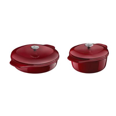 Jogo de Panelas Electrolux de Ferro Fundido Esmaltado Vermelha Expert com 2 Peças