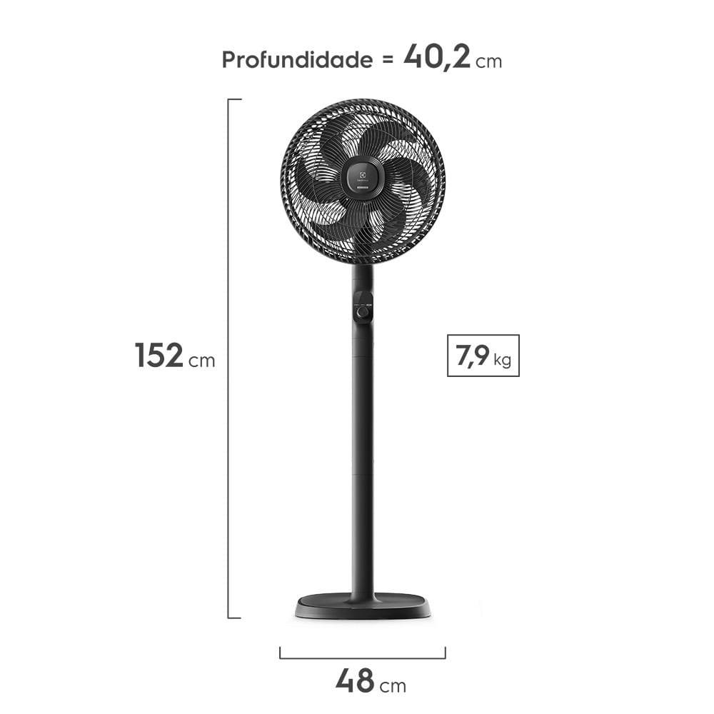 Ventilador de Coluna Electrolux 40cm 6 Pás Efficient DuoForce Air+ Cinza (EFS40) - 2