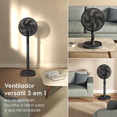 Ventilador de Coluna Electrolux 40cm 6 Pás Efficient DuoForce Air+ Cinza (EFS40)