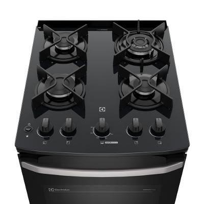 Fogão 4 bocas Electrolux Preto Efficient Mesa Vidro, Tripla Chama e PerfectCook (FE4GB)