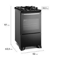 Fogão 4 bocas Electrolux Preto Efficient Mesa Vidro, Tripla Chama e PerfectCook (FE4GB) - 2
