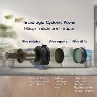 Aspirador de Pó Vertical Sem Fio Electrolux Ergorapido 3 em 1 Cyclonic Power 30 min Azul (PTEC101) - 7