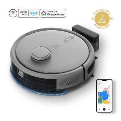 Robô Aspirador Electrolux 4 em 1 Wi-Fi Experience até 1h40 Mapeamento Cinza (ERB61)
