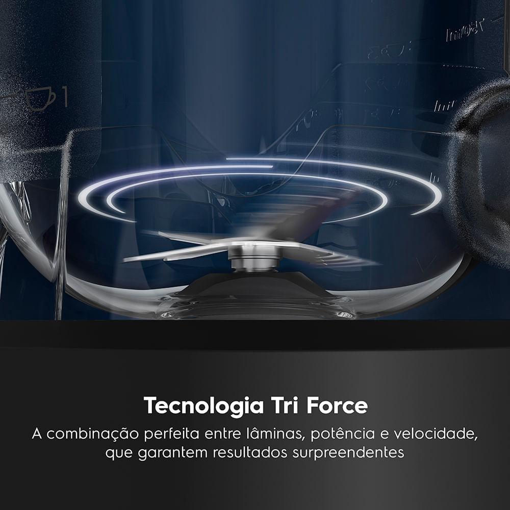 Liquidificador Electrolux 600W 2,7L Efficient TriForce 3 Velocidades Preto (EBL700) - 10