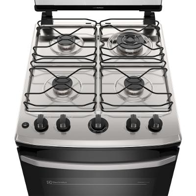 Fogão 4 bocas Electrolux Cinza Efficient Mesa Inox, PerfectCook e VaporBake® (FE4IG)