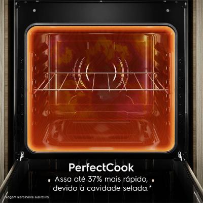 Fogão 4 bocas Electrolux Cinza Efficient Mesa Inox, PerfectCook e VaporBake® (FE4IG)