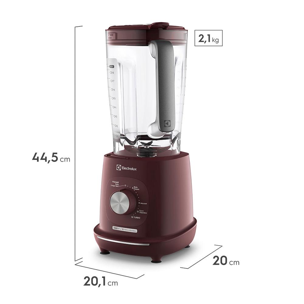Liquidificador Electrolux 1500W 3.2L Efficient Tri Force 15 Velocidades Vermelho (EBL1510) - 2