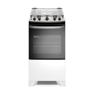 Fogão 4 bocas Electrolux Efficient Branco Mesa Inox, PerfectCook e VaporBake® (FE4IW)