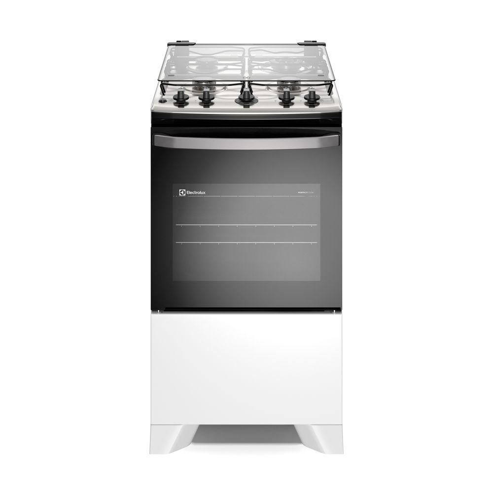 Fogão 4 bocas Electrolux Efficient Branco Mesa Inox, PerfectCook e VaporBake® (FE4IW) - 1