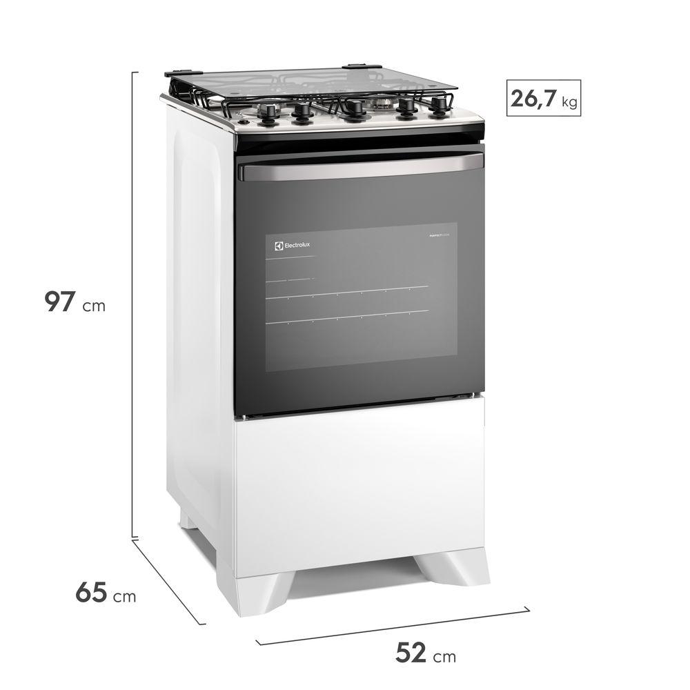Fogão 4 bocas Electrolux Efficient Branco Mesa Inox, PerfectCook e VaporBake® (FE4IW) - 2