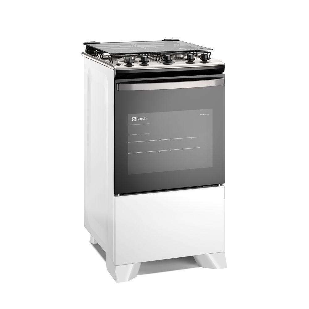 Fogão 4 bocas Electrolux Efficient Branco Mesa Inox, PerfectCook e VaporBake® (FE4IW) - 3