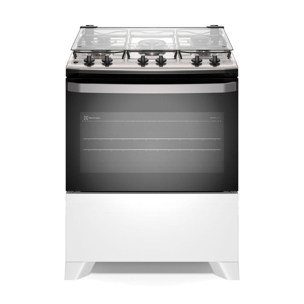 Fogão 5 bocas Electrolux Branco Efficient Mesa Inox, PerfectCook e VaporBake® (FE5IW) - 1