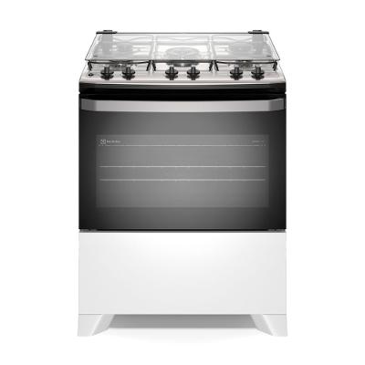 Fogão 5 bocas Electrolux Branco Efficient Mesa Inox, PerfectCook e VaporBake® (FE5IW)