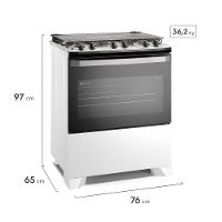 Fogão 5 bocas Electrolux Branco Efficient Mesa Inox, PerfectCook e VaporBake® (FE5IW) - 2