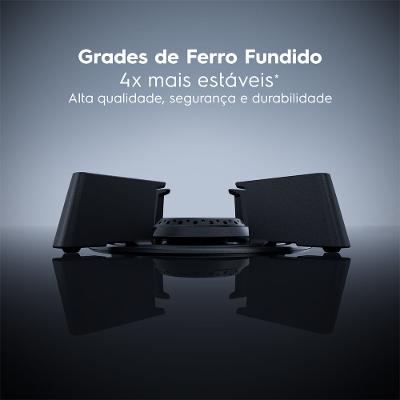 Cooktop 4 Bocas Gás Electrolux Expert Mesa de Vidro. Painel Touch e Timer Digital (KE4GF)