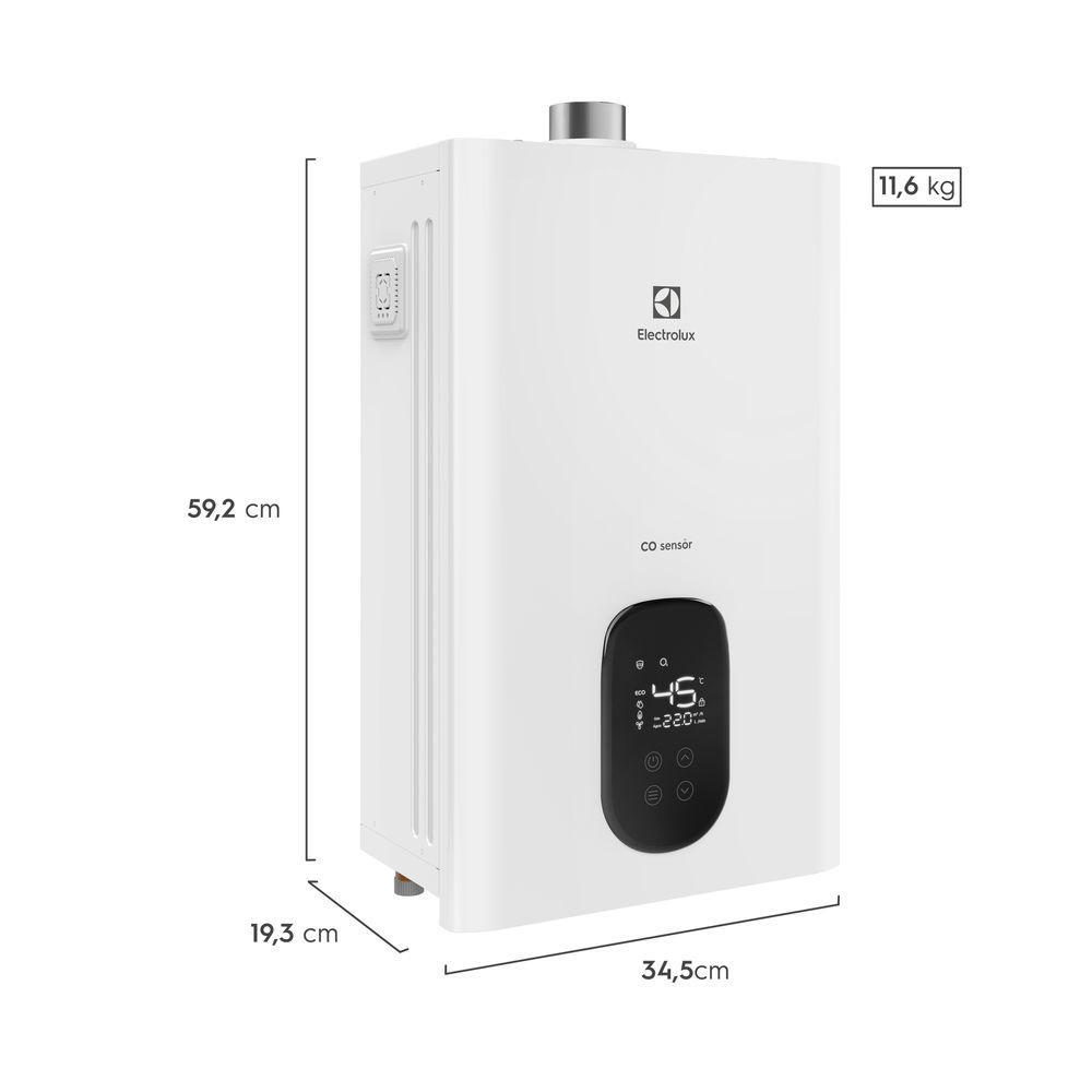 Aquecedor de Água a Gás Electrolux Exaustão Forçada 22L GLP Digital Experience com CO Sensor (H22BG) - 2
