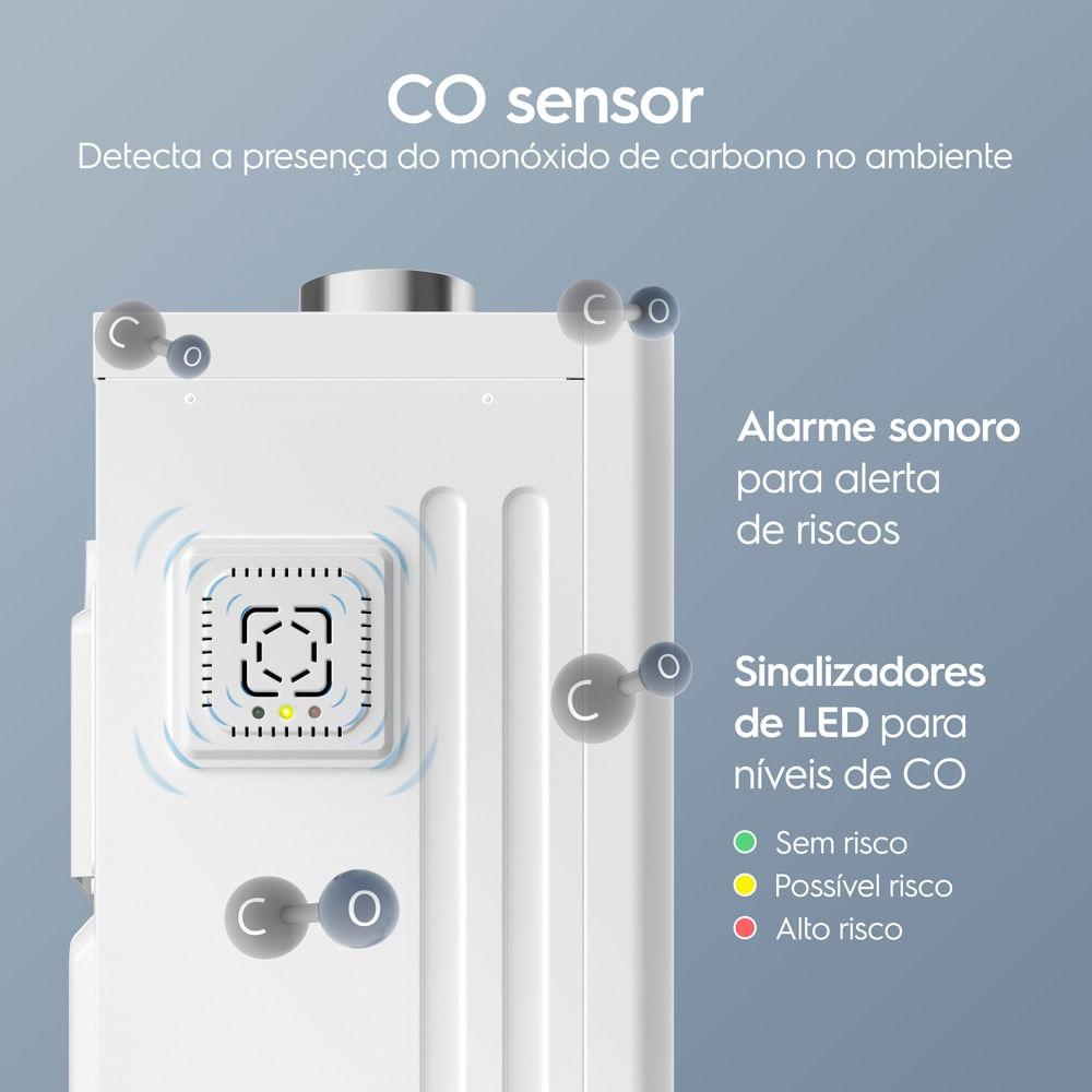 Aquecedor de Água a Gás Electrolux Exaustão Forçada 22L GLP Digital Experience com CO Sensor (H22BG) - 9