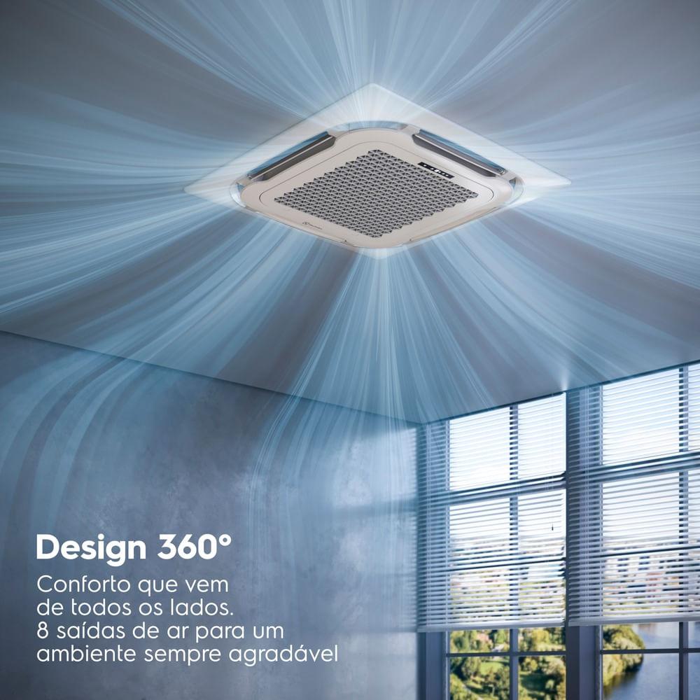 Ar-condicionado Cassete Electrolux 8 Vias Twin Inverter 48.000 BTUs Frio Efficient (KI48F/KE48F) - 8