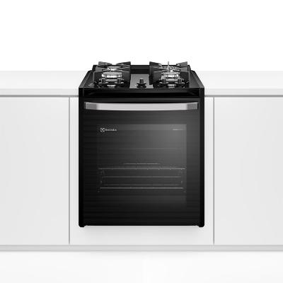 Fogão de Embutir 4 bocas Electrolux Preto Experience Mesa de Vidro e VaporBake (FE4BB)