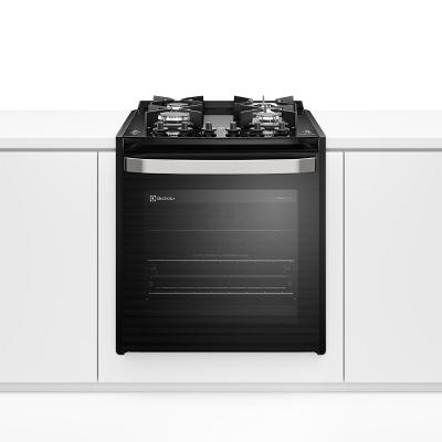 Fogão de Embutir 4 Bocas Electrolux Preto Experience Mesa de Vidro, Grill e PerfectCook360 (FE4EB)
