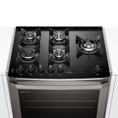 Fogão de Embutir 5 bocas Electrolux Cinza Experience Mesa Vidro, Grill e PerfectCook360 (FE5EG)
