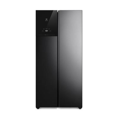 Geladeira Electrolux Frost Free Inverter 440L AutoSense Bivolt Side by Side Black Inox Look (ES40B)