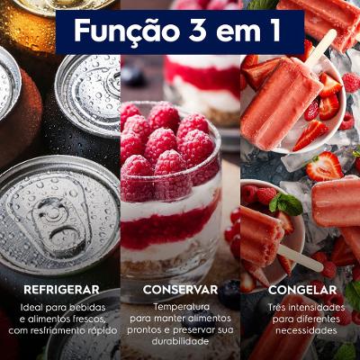 Freezer Horizontal Electrolux 95L Inverter Bivolt Uma Porta Branco (HB100)