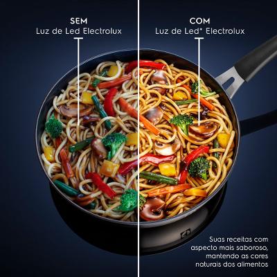 Depurador de Ar Electrolux 60cm Preto Alto Poder de Sucção, Luz LED e Filtragem Dupla (DE6SB)