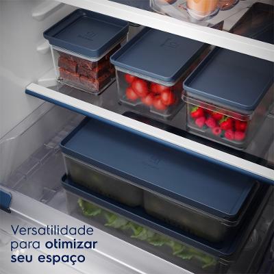 Kit 2 Organizadores de Geladeira Electrolux Experience com Escorredor 2,3L