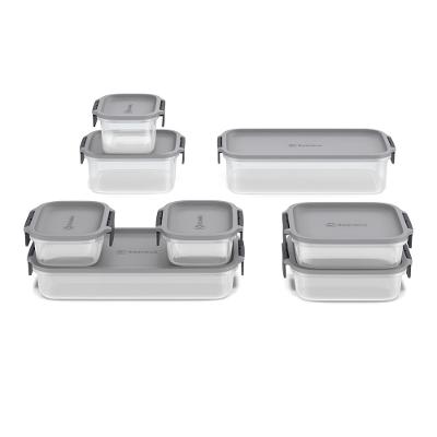 Potes Herméticos de Plástico Electrolux Cinza 8 Unidades Empilháveis Modulares