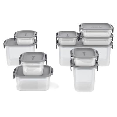 Potes Herméticos de Plástico Electrolux Cinza 10 Unidades Empilháveis Modulares