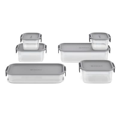Potes Herméticos de Plástico Electrolux Cinza 6 Unidades Empilháveis Modulares