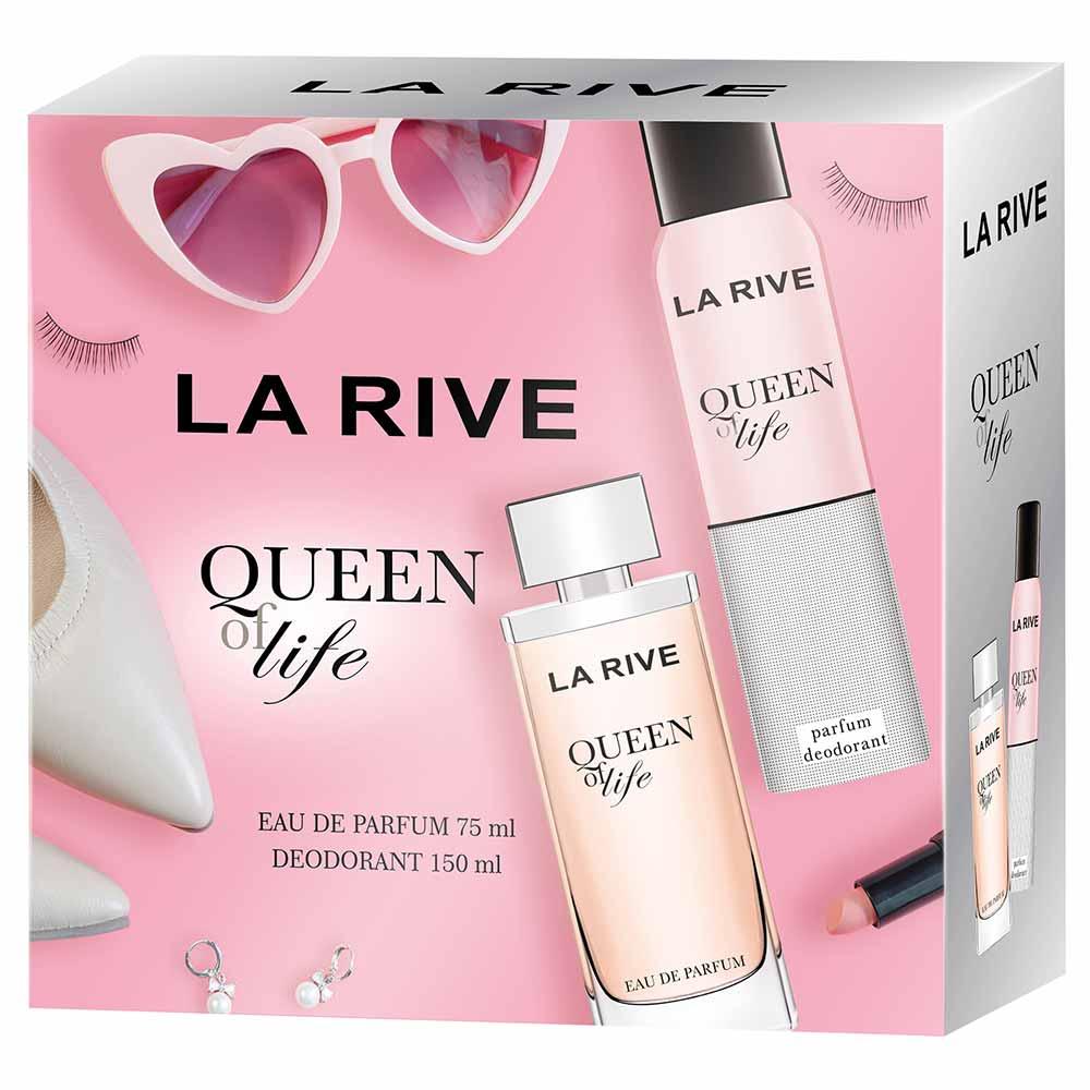 Kit La Rive Queen Of Life - Perfume Feminino EDP + Desodorante - 2