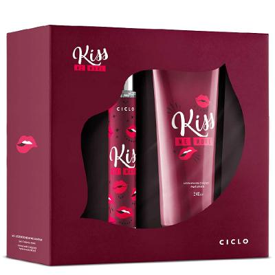 Kit Ciclo Cosméticos Kiss Me More - Deo Colônia Feminina + Hidratante Corporal