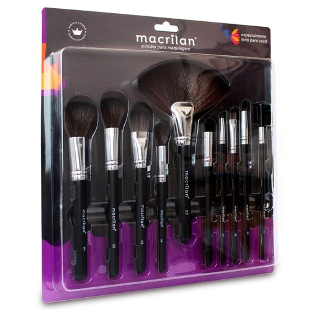 Macrilan KP9-1B Kit – 10 Pincéis de Maquiagem - 3