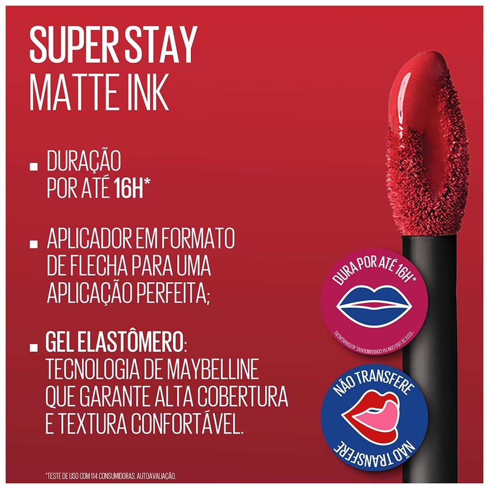 Batom Líquido Longa Duração Maybelline SuperStay Matte Ink - 4