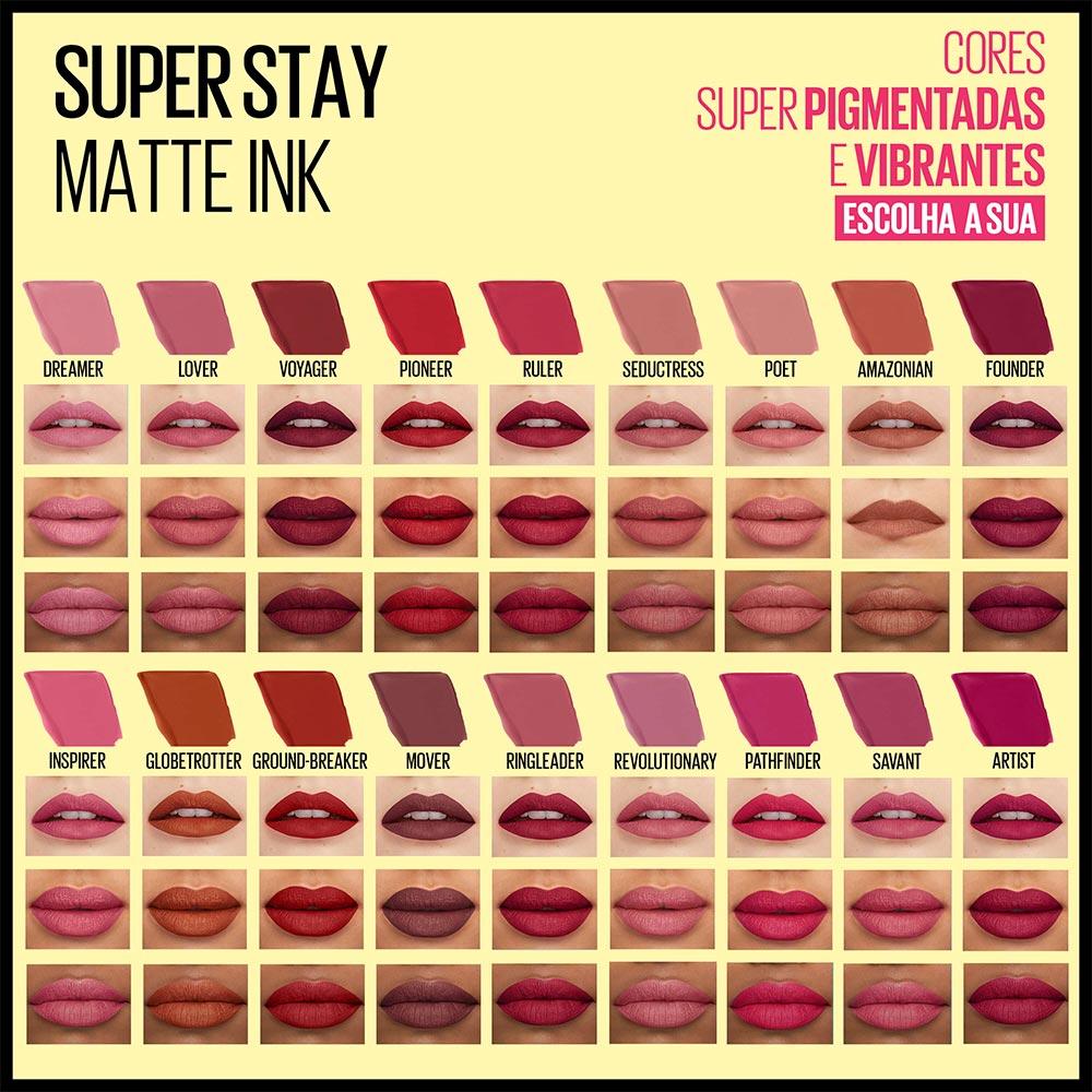Batom Líquido Longa Duração Maybelline SuperStay Matte Ink - 8