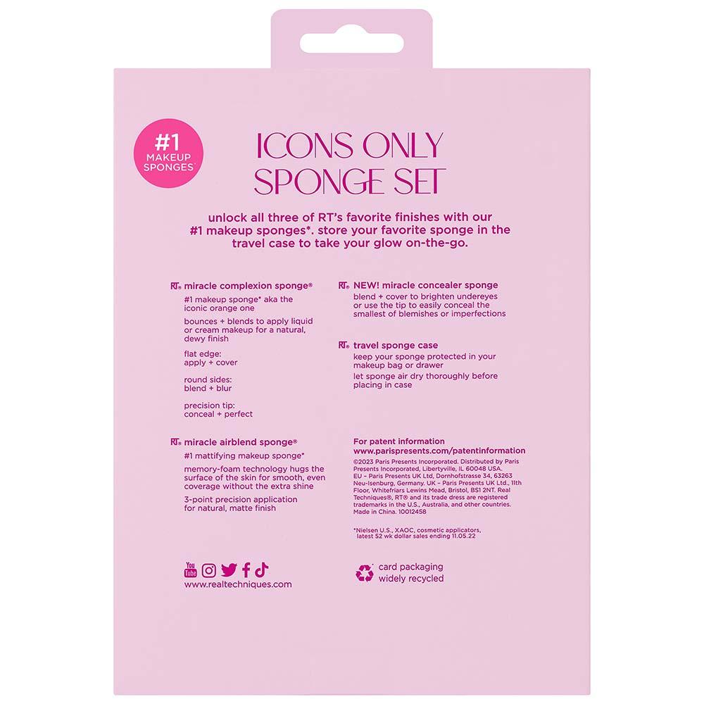 Real Techniques Icons Only Sponge Kit com 3 Esponjas Miracle e 1 Estojo - 2
