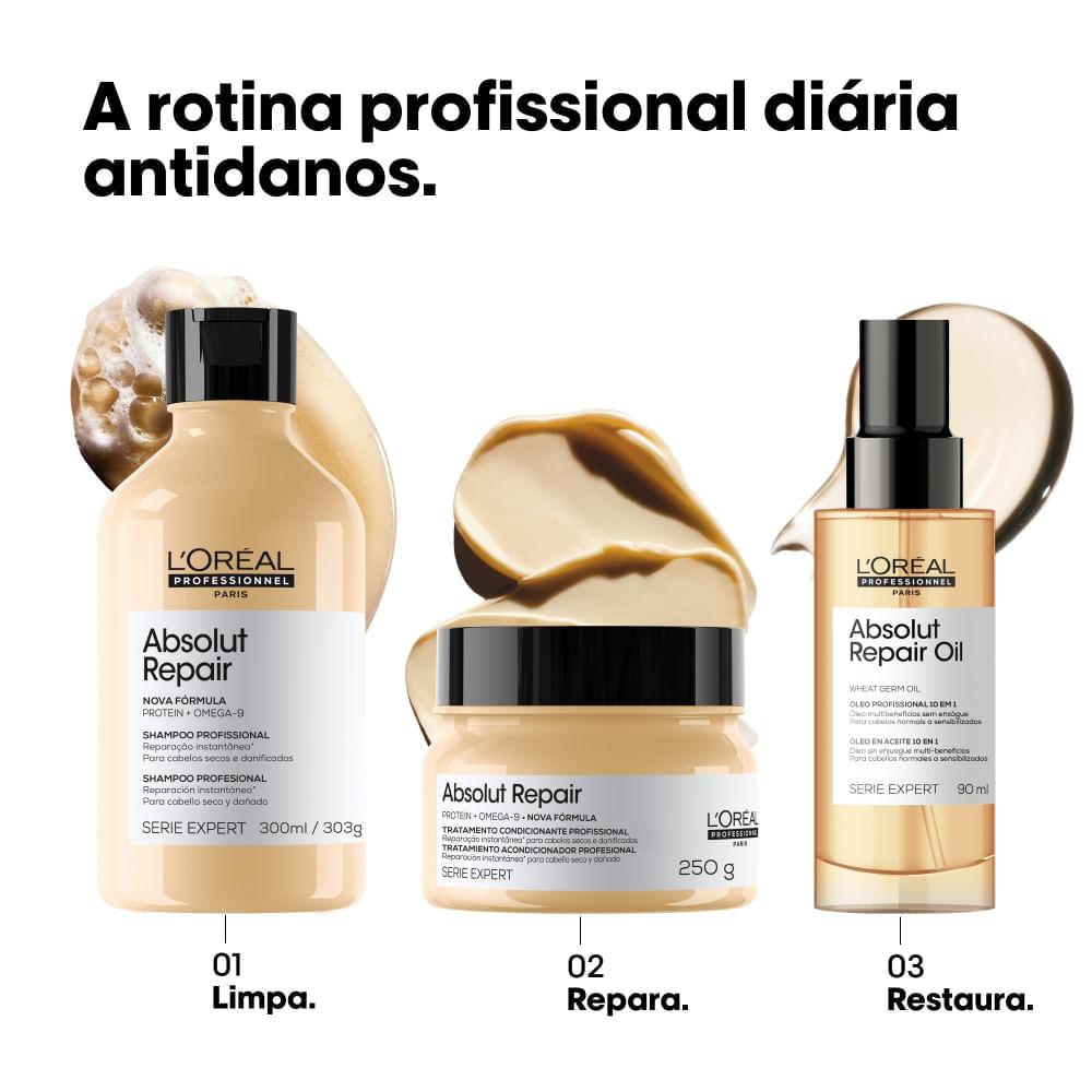 Óleo Capilar Multi-Benefícios 10 em 1 para Cabelos Secos e Danificados L'Oréal Professionnel Absolut Repair - 6