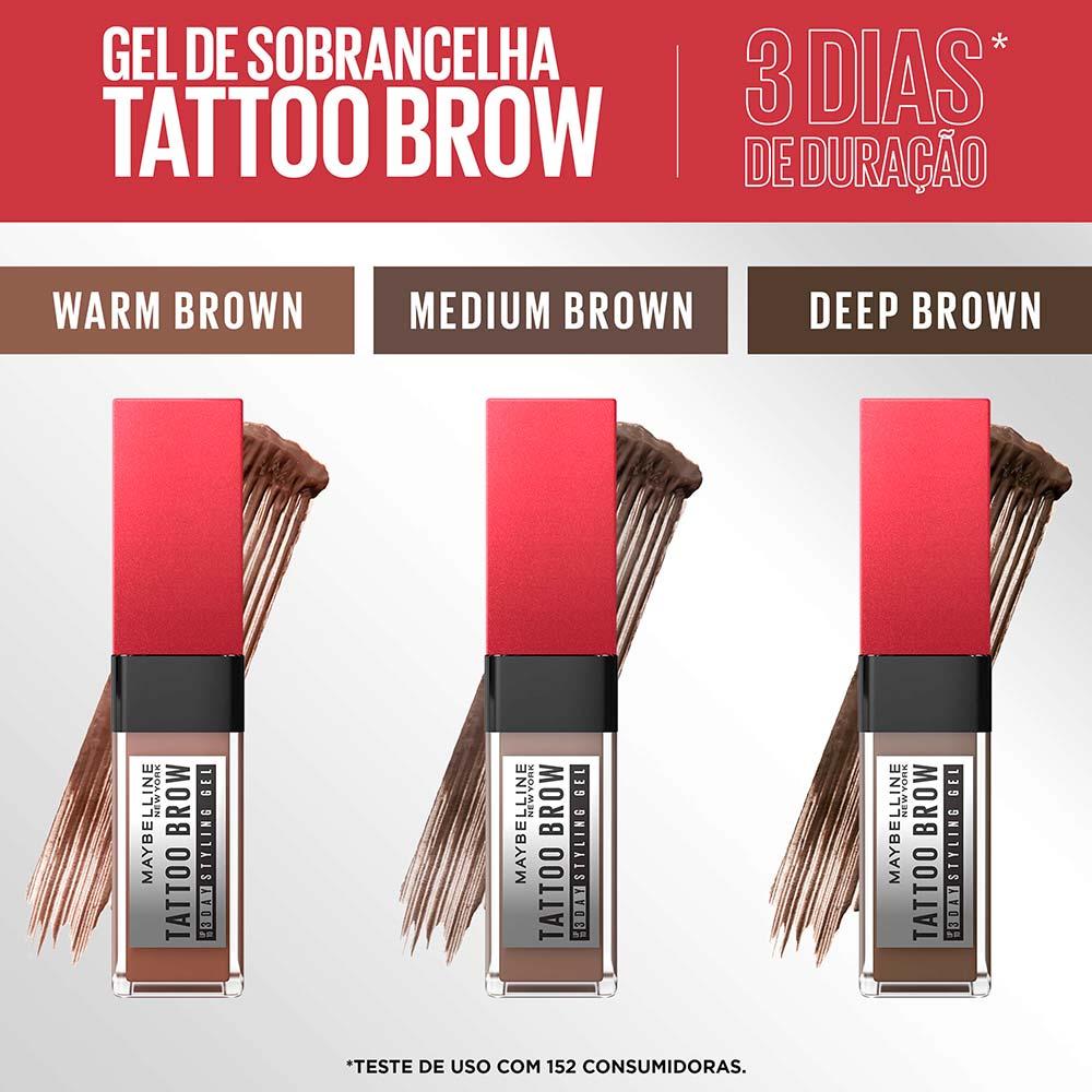 Gel de Sobrancelha Maybelline NY Tattoo Brow 3 Dias - 4